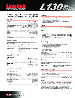 Ładowarki kołowe Link-Belt L130