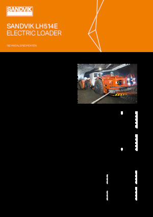 Elektryczne ładowarki kołowe Sandvik LH514E