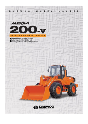 Ładowarki kołowe Doosan Mega 200 V
