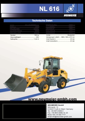 Ładowarki kołowe Neumeier NL616