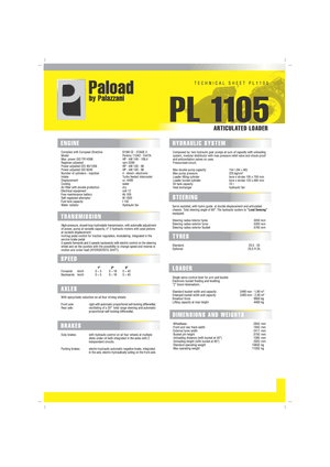 Ładowarki kołowe Palazzani PL 1105