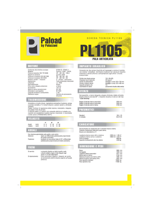 Ładowarki kołowe Palazzani PL 1105