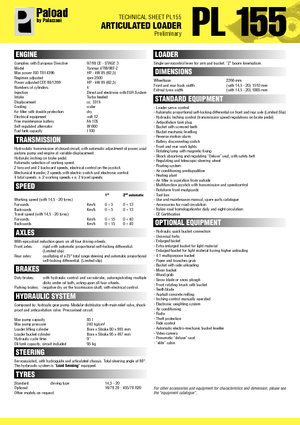 Ładowarki kołowe Palazzani PL 155 XL