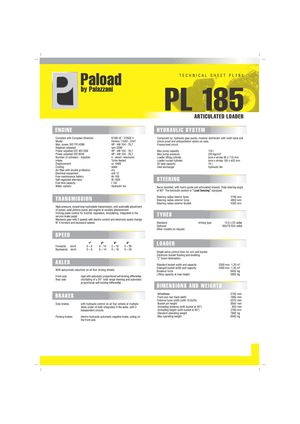 Ładowarki kołowe Palazzani PL 185