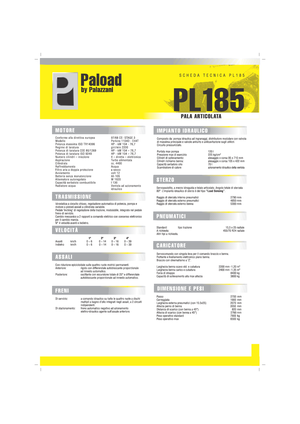 Ładowarki kołowe Palazzani PL 185