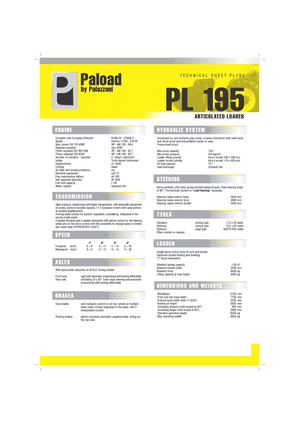 Ładowarki kołowe Palazzani PL 195