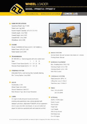 Ładowarki kołowe PowerPlus PP968T-V