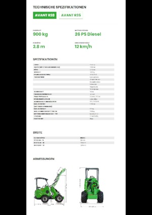 Ładowarki kołowe Avant Tecno R 28