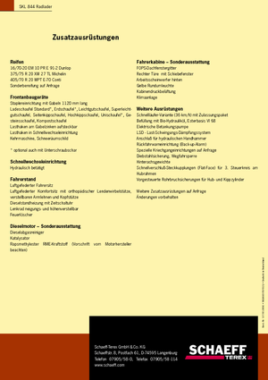 Ładowarki kołowe Terex-Schaeff SKL 844