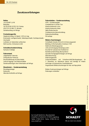 Ładowarki kołowe Terex-Schaeff SKL 853