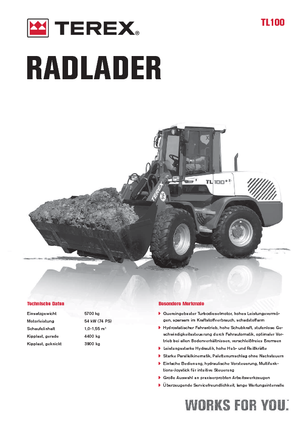 Ładowarki kołowe Terex TL 100