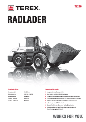 Ładowarki kołowe Terex TL 260