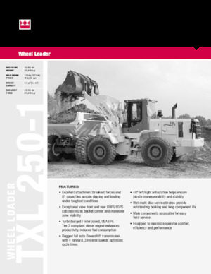 Ładowarki kołowe Terex TXL 250-1
