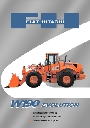 Ładowarki kołowe Fiat-Hitachi W 190