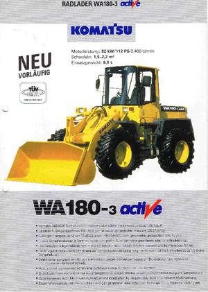 Ładowarki kołowe Komatsu WA180PT-3 active