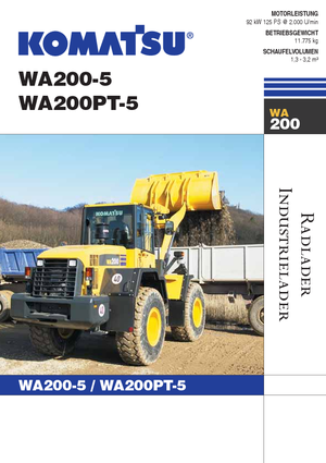 Ładowarki kołowe Komatsu WA200-5