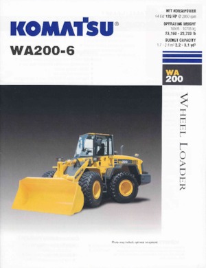 Ładowarki kołowe Komatsu WA 200-6