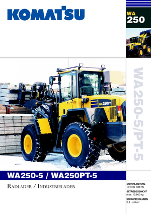 Ładowarki kołowe Komatsu WA250-5