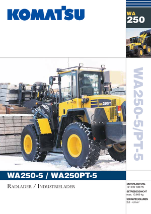 Ładowarki kołowe Komatsu WA250PT-5