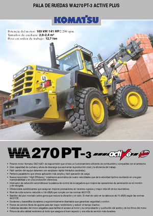 Ładowarki kołowe Komatsu WA270PT active Plus
