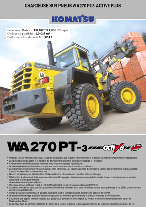 Ładowarki kołowe Komatsu WA270PT active Plus