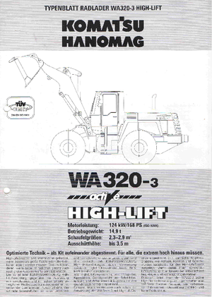 Ładowarki kołowe Komatsu WA320-3 active