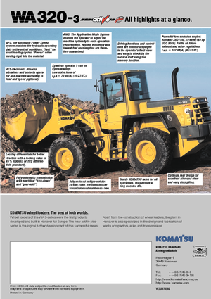 Ładowarki kołowe Komatsu WA320-3 active Plus