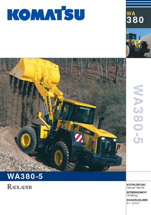 Ładowarki kołowe Komatsu WA380-5