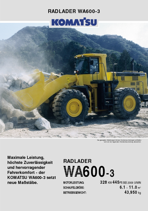 Ładowarki kołowe Komatsu WA600-3