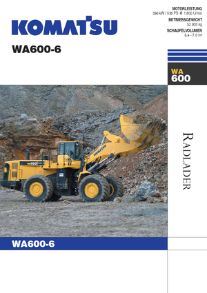 Ładowarki kołowe Komatsu WA600-6