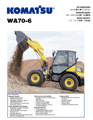 Ładowarki kołowe Komatsu WA70-6