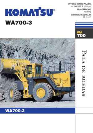 Ładowarki kołowe Komatsu WA700-3