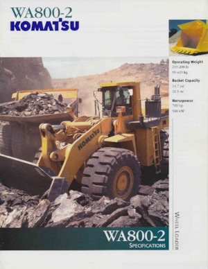Ładowarki kołowe Komatsu WA 800-2