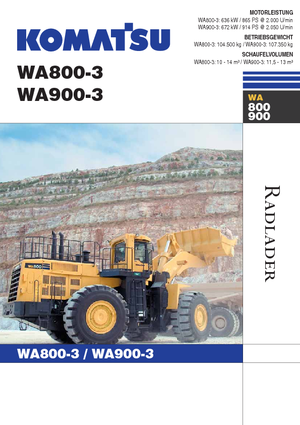 Ładowarki kołowe Komatsu WA900-3