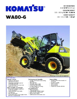 Ładowarki kołowe Komatsu WA80-6