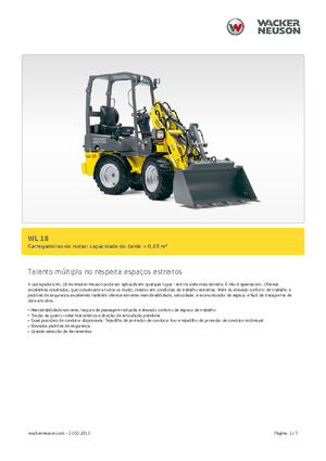 Ładowarki kołowe Wacker Neuson WL 18