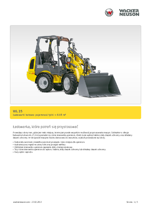Ładowarki kołowe Wacker Neuson WL25