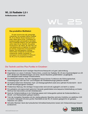 Ładowarki kołowe Wacker Neuson WL25