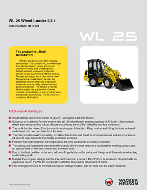 Ładowarki kołowe Wacker Neuson WL25