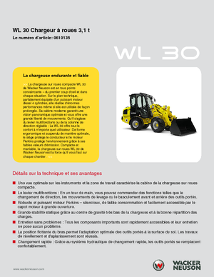 Ładowarki kołowe Wacker Neuson WL 30