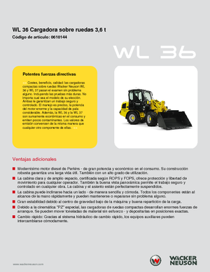 Ładowarki kołowe Wacker Neuson WL 36