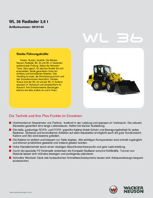 Ładowarki kołowe Wacker Neuson WL 36