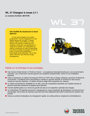 Ładowarki kołowe Wacker Neuson WL 37