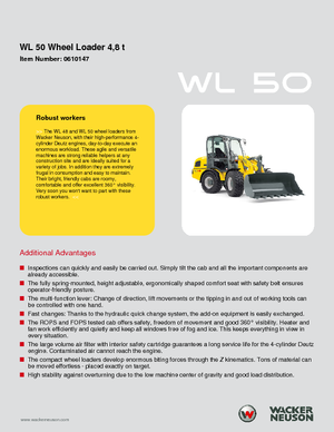 Ładowarki kołowe Wacker Neuson WL 50