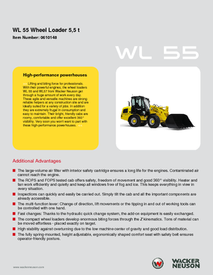 Ładowarki kołowe Wacker Neuson WL 55
