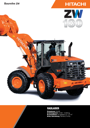 Ładowarki kołowe Hitachi ZW 180