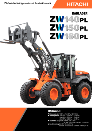 Ładowarki kołowe Hitachi ZW 180 PL