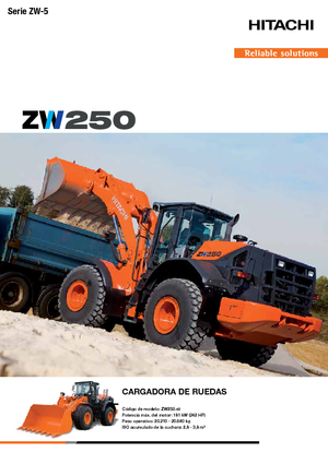 Ładowarki kołowe Hitachi ZW250-5B
