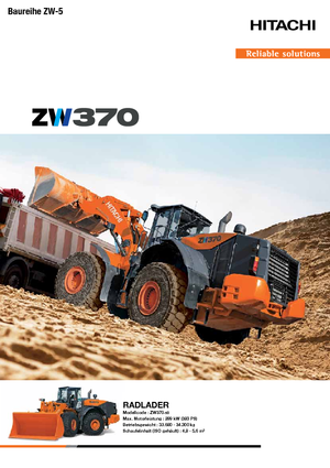 Ładowarki kołowe Hitachi ZW 370-5
