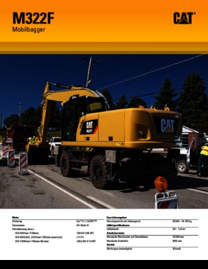 Koparki kołowe Caterpillar M322F